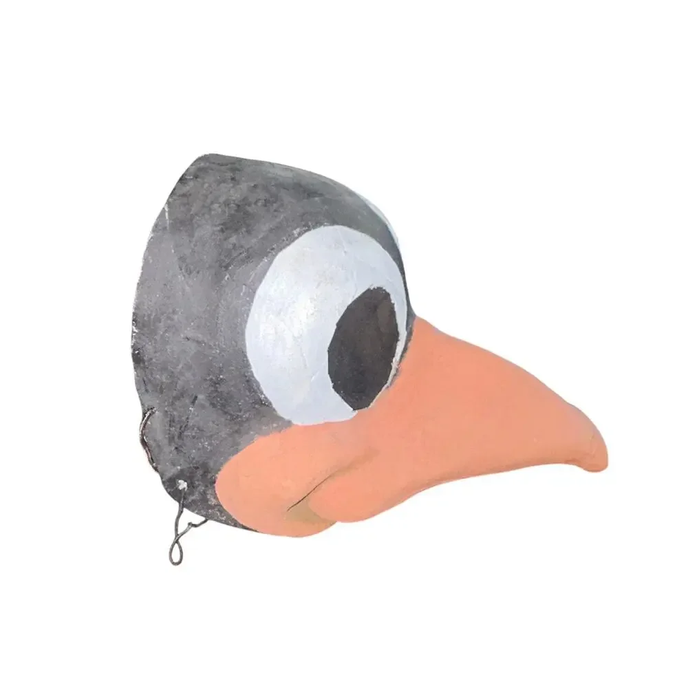Vintage paper mache penguin mask Halloween costume masquerade